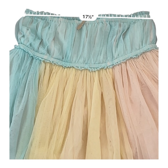 Anthropologie Pernille Rosenkilde Strapless Pastel Tulle Dress Large NWOT - Picture 9 of 10